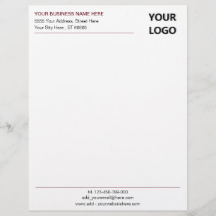 Personalized Your Business Logo Office Letterhead