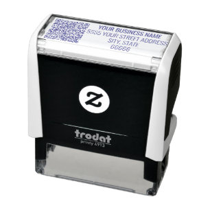 Personalized Your Business QR Code Address Stamp