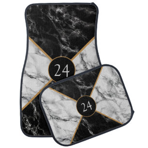 Personalized Your Car Floor Mat Marble Design