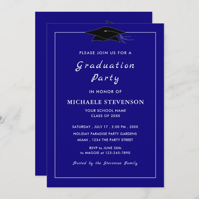 Personalized Your Colors Graduation Invitation (Front/Back)