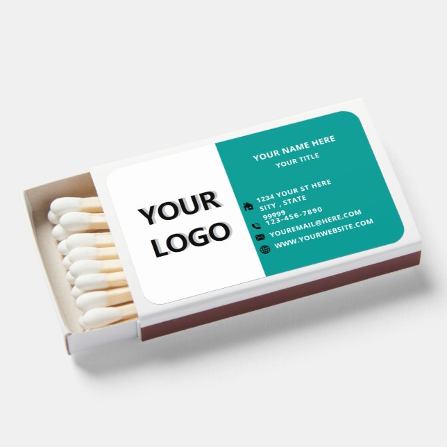 Personalized Your Company Logo and Text Matchboxes (Front Open)