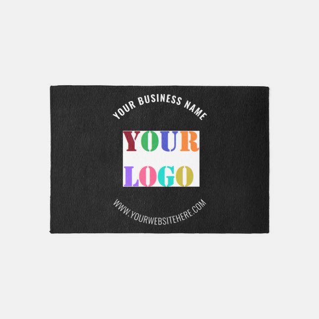 Personalized Your Company Logo Custom Text Rug (Front)