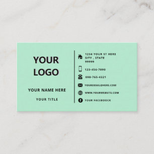 Personalized Your Company Logo Info Business Cards