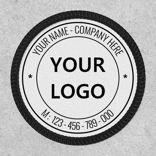 Personalized Your Company Logo Text Business Patch (Front)