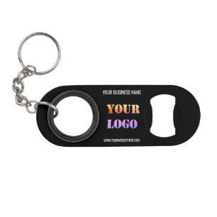 Personalized Your Company Logo Text Custom Color Keychain Bottle Opener