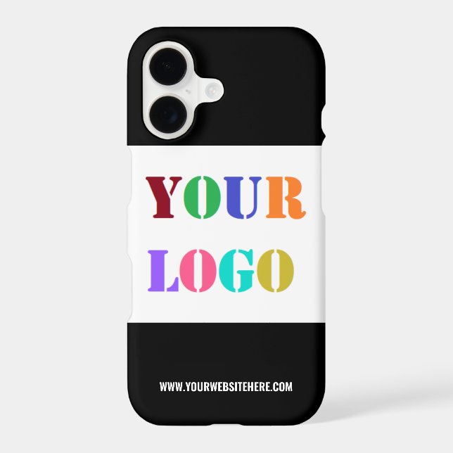 Personalized Your Company Logo Text iPhone Case (Back)