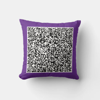 Personalized Your Custom QR Code Throw Pillow