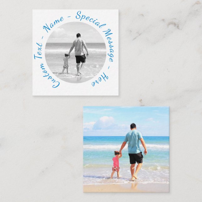 Personalized Your Dad Photo Card with Custom Text (Front/Back)