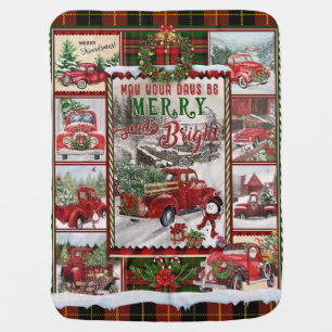 Personalized Your Day Merry And Bright, Christmas Baby Blanket