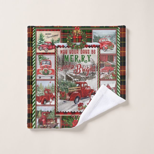 Personalized Your Day Merry And Bright, Christmas Wash Cloth (Wash Cloth)