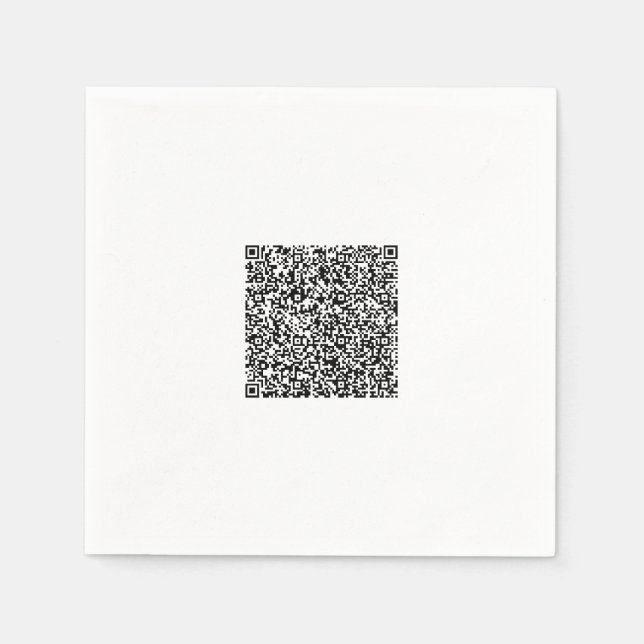 Personalized Your Design Color QR Code Napkins (Front)