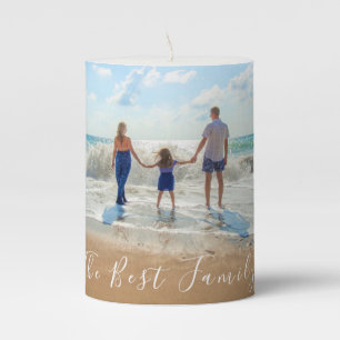 Personalized Your Family Photo Candle Custom Text