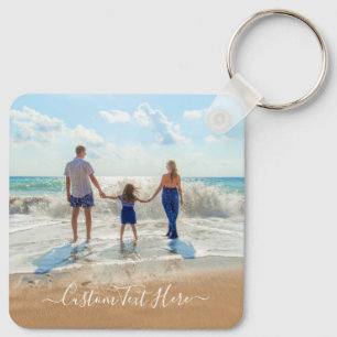 Personalized Your Family Photo Keychain with Text