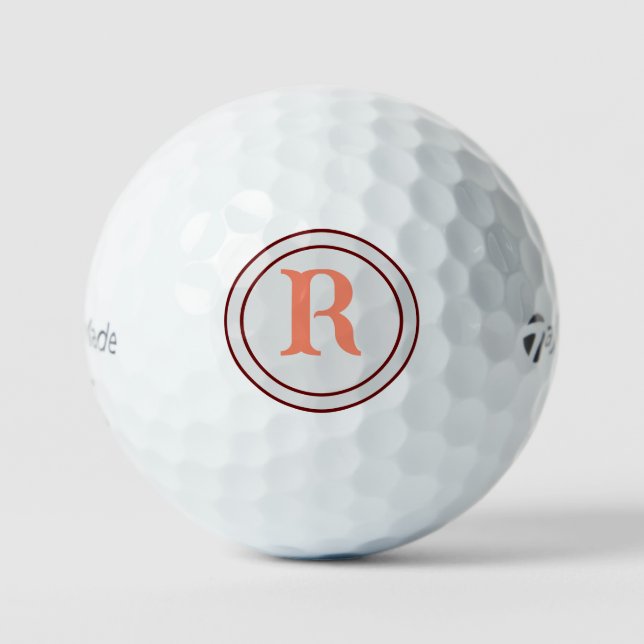 Personalized your fast name monogram company logo  golf balls (Front)
