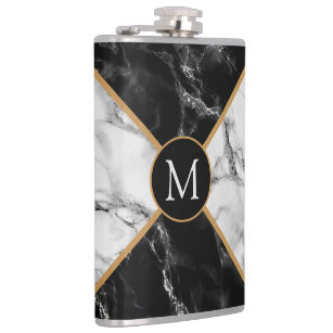 Personalized Your letter Flask with Marble Design