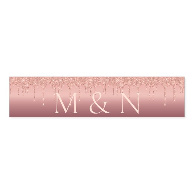 Personalized Your Letters Wedding Napkin Bands (Unfolded)