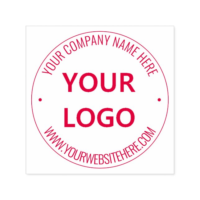 Personalized Your Logo and Custom Text Round Stamp (Design)
