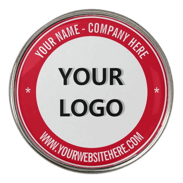 Personalized Your Logo and Text Golf Ball Marker (Front)