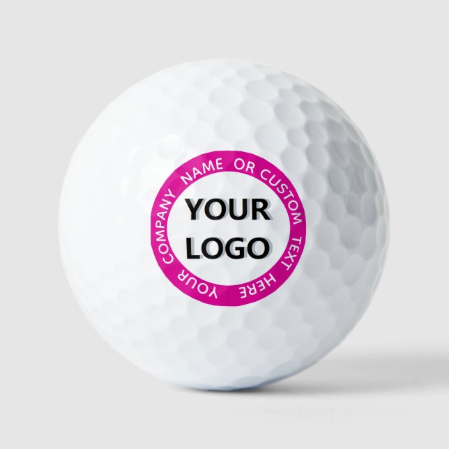 Personalized Your Logo and Text Stamp Golf Balls (Front)