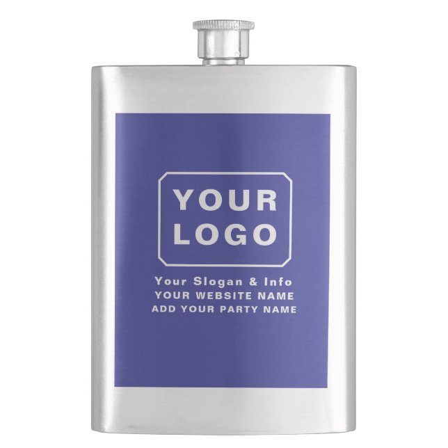 PERSONALIZED  YOUR LOGO NAME CUSTOM TEXT BEER  FLASK (Front)