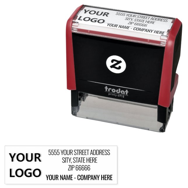 Personalized Your Logo Name Info Address Stamp (In Situ)
