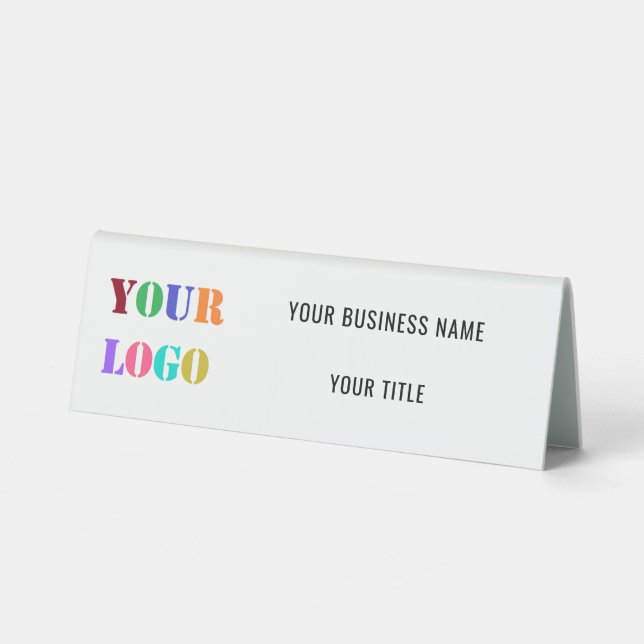 Personalized Your Logo Name Info Table Tent Sign (Front)