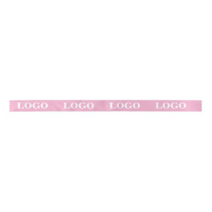 Personalized Your Logo Name Stylish Modern Minimal Satin Ribbon