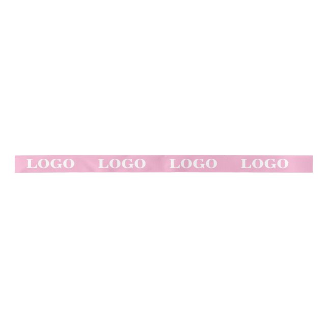 Personalized Your Logo Name Stylish Modern Minimal Satin Ribbon (Front)