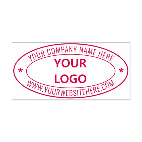 Personalized Your Logo Text Oval Self_inking Stamp