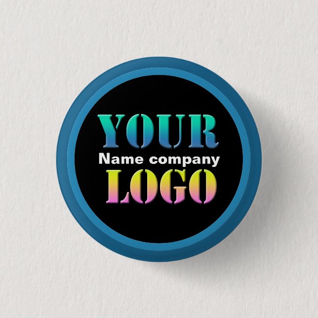 Personalized your logo text space name company edi button (Front)