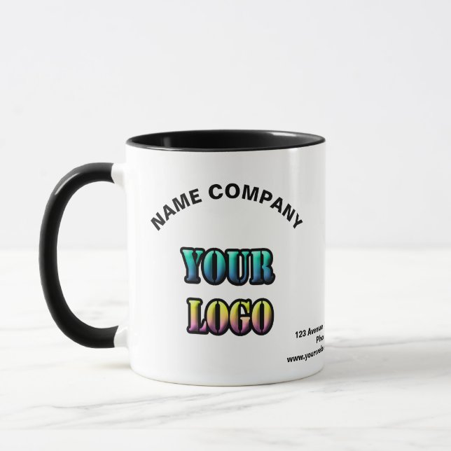 Personalized your logo text space name company edi mug (Left)