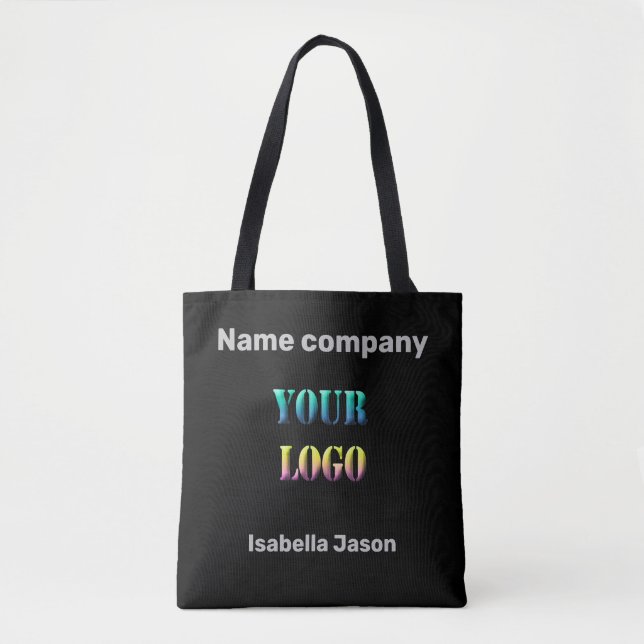 Personalized your logo text space name company edi tote bag (Front)