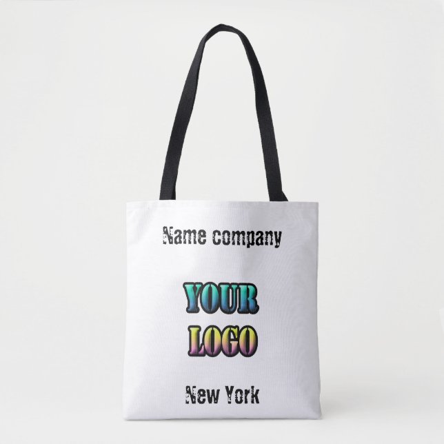 Personalized your logo text space name company edi tote bag (Front)