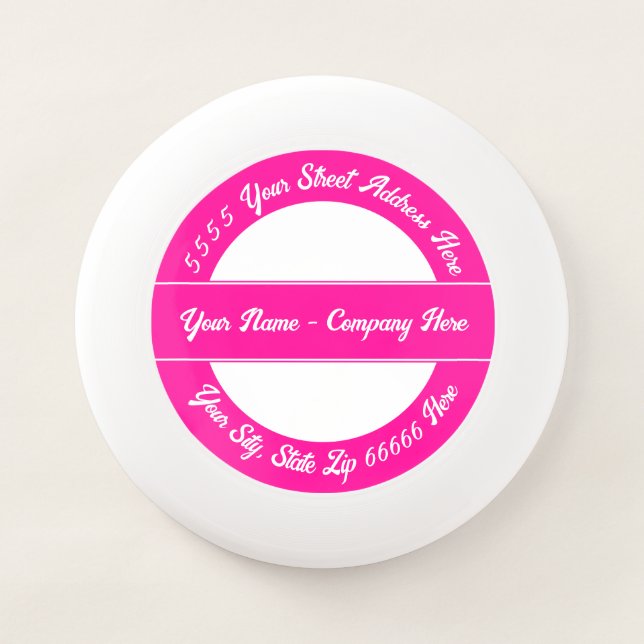 Personalized Your Name Address Info Wham-O Frisbee (Front)