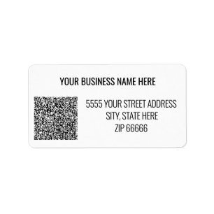 Personalized Your Name Address QR Code Label
