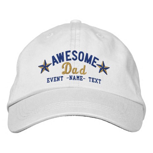 Personalized Your Name Awesome Dad Embroidery Embroidered Baseball Hat