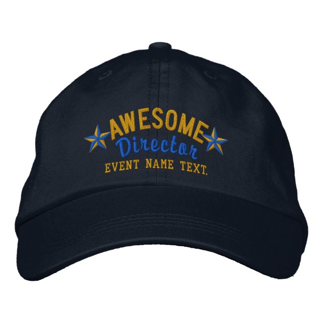 Personalized Your Name Awesome Director Embroidery Embroidered Baseball Hat (Front)