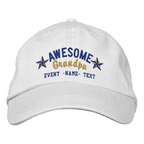 Personalized Your Name Awesome Grandpa Embroidery Embroidered Baseball Cap