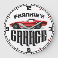 Personalized YOUR NAME Chevy Corvette Car Garage