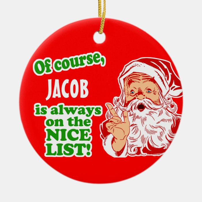Personalized YOUR NAME Christmas Ornaments