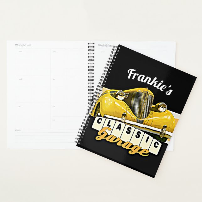 Personalized | Your Name | Classic Car Garage Planner (Display)