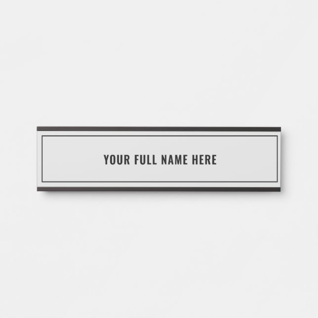 Personalized Your Name Door Sign Template (Front)