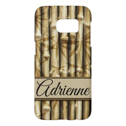 Personalized | Your Name | Elegant Bamboo Wood Samsung Galaxy S7 Case
