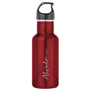 Personalized Your Name Elegant Floral Water Bottle