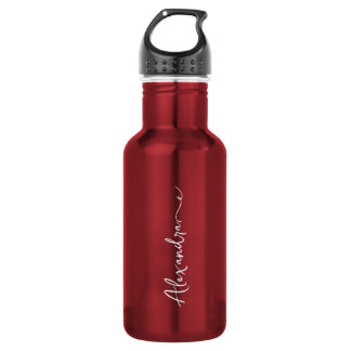 Personalized Your Name Elegant Floral Water Bottle