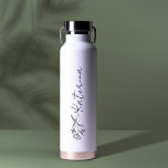 Personalized Your Name Floral Water Bottle<br><div class="desc">Add your name to this water bottle for a personalized wedding favor,  bridal party gift or just for everyday use!</div>