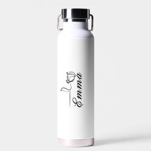 Personalized Your Name Floral Water Bottle