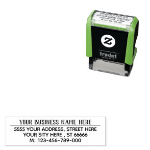 Personalized Your Name Info Address Stamp Example