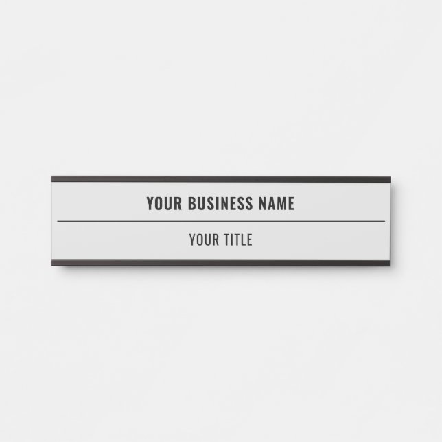 Personalized Your Name Info Door Sign Example (Front)