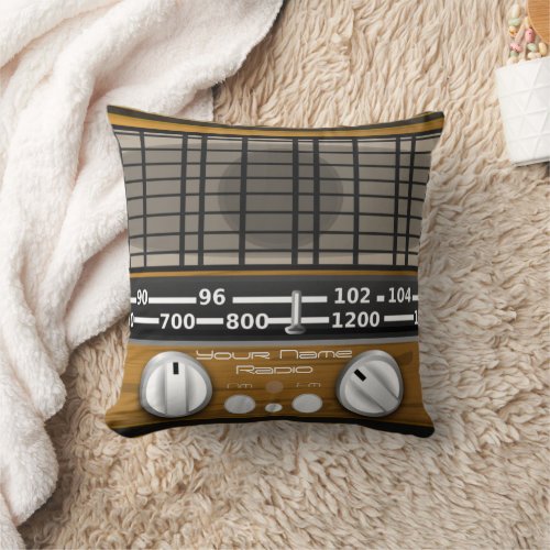 Personalized Your Name Radio Music Theme Pillows